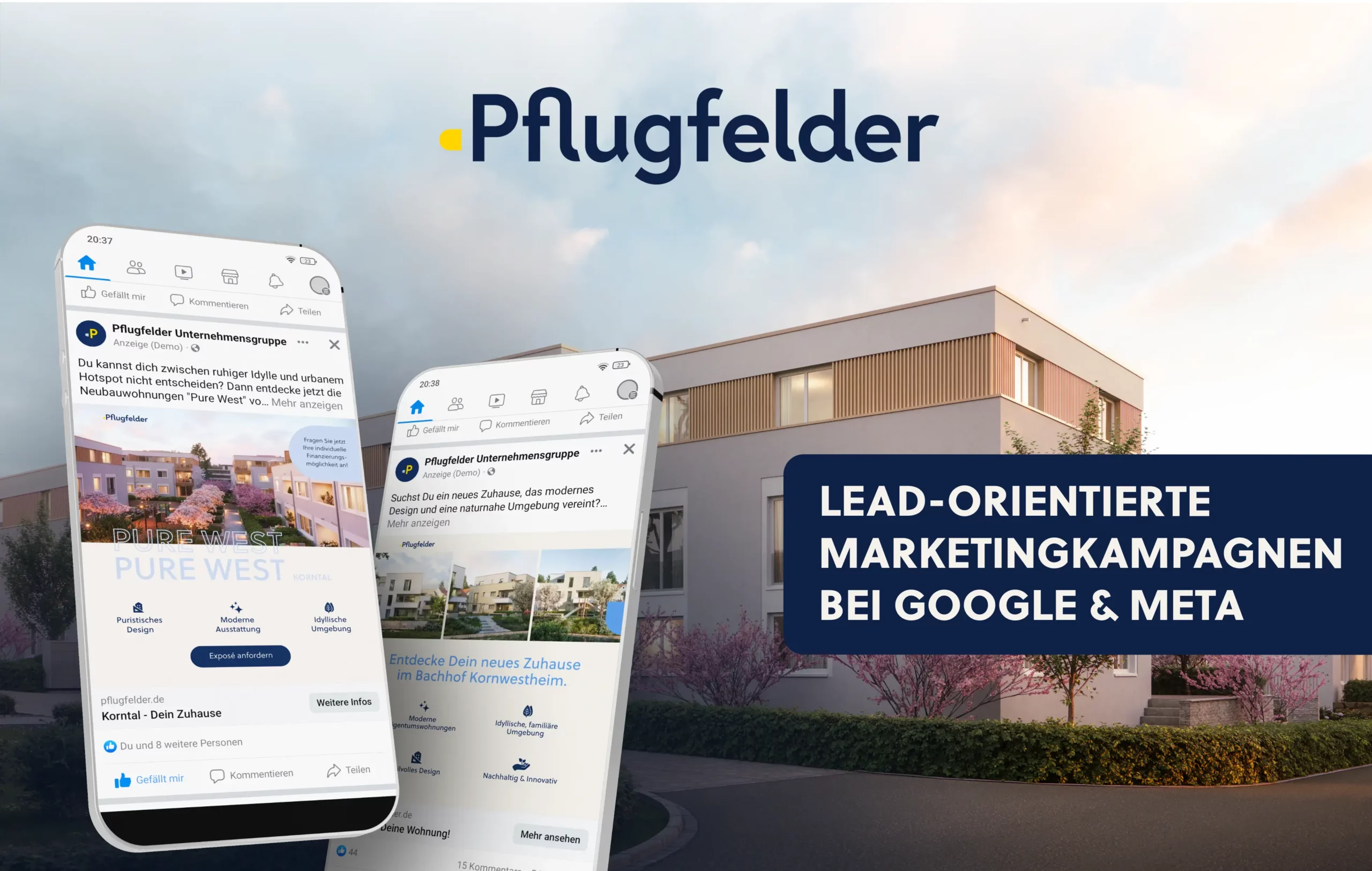 Pflugfelder Unternehmensgruppe – Performance Marketing für Bauträger