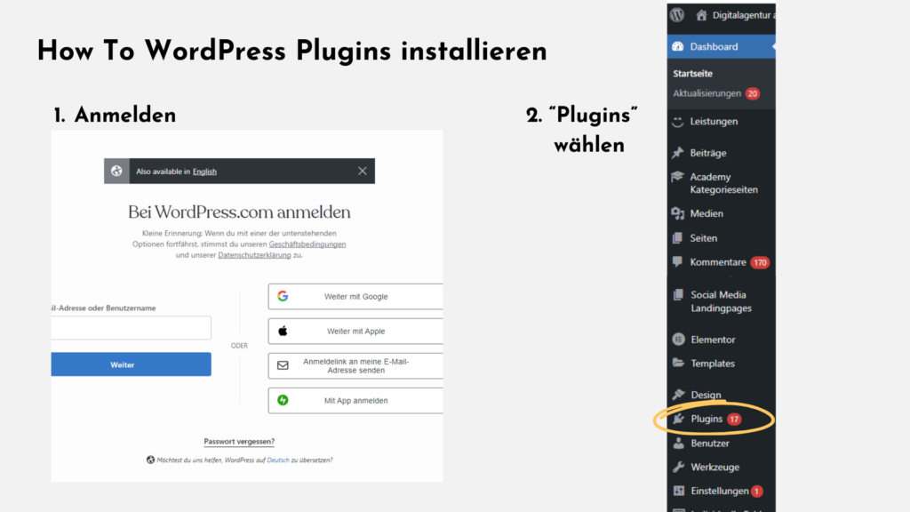 How To WordPress Plugins installieren