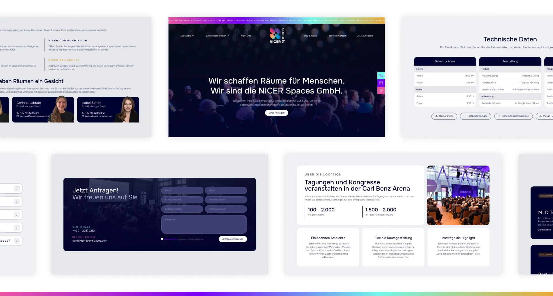 NICERSpaces Webdesign Overview