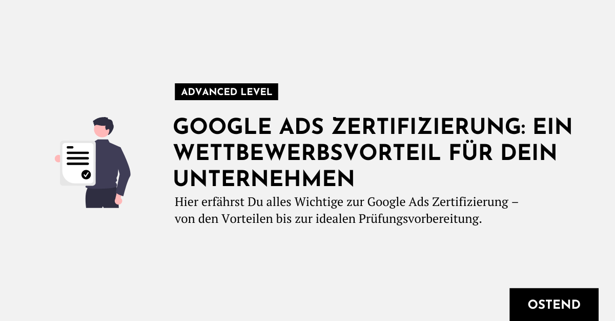 Titelbild des Blogbeitrags Google Ads Zertifizierung