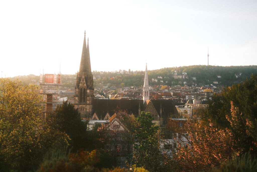 Ausblick aus dem Büro von Ostend Digital über Stuttgart
