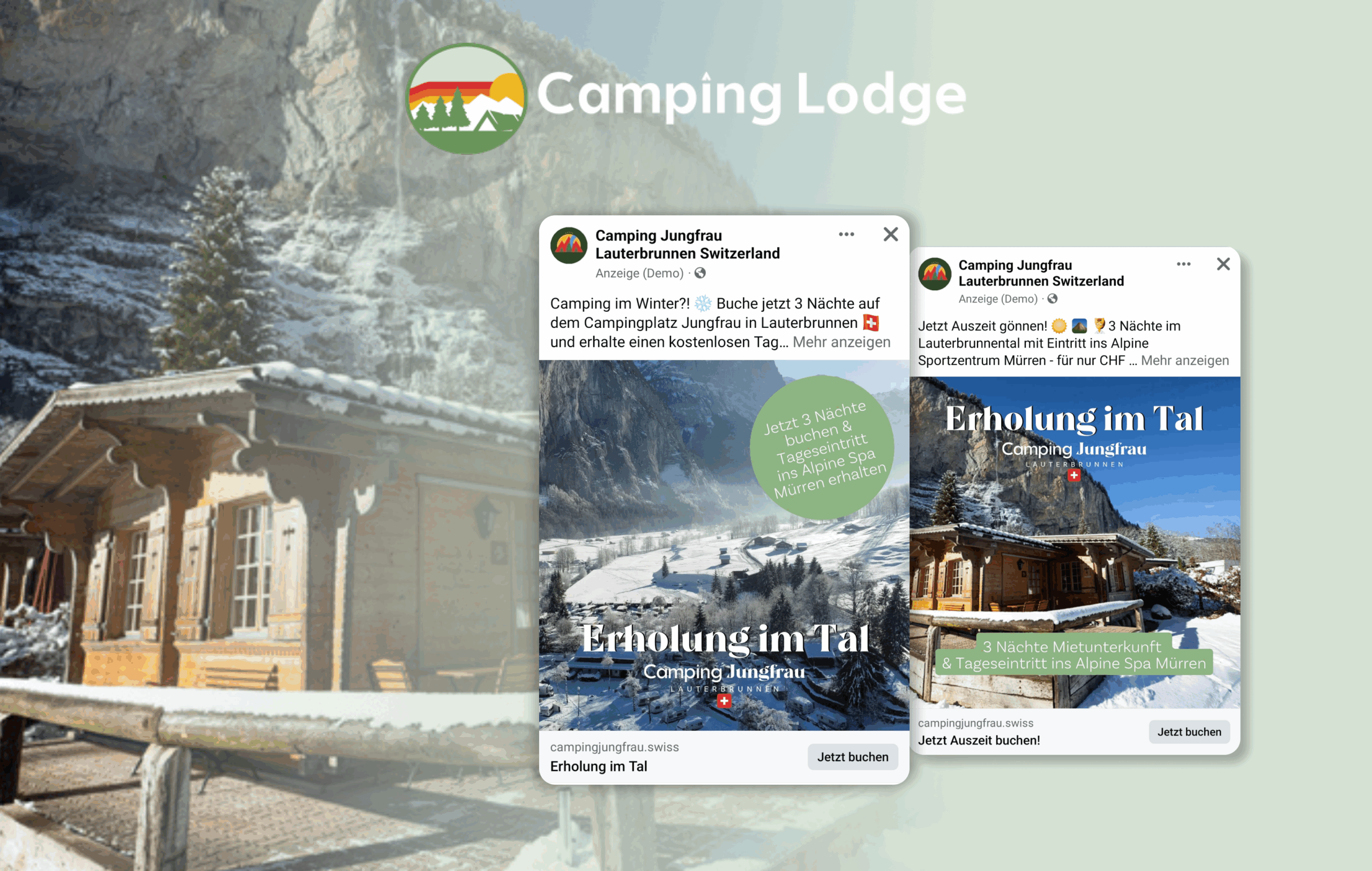 Camping Lodge AG case study: Google Ads and social media campaigns for campsites in Switzerland