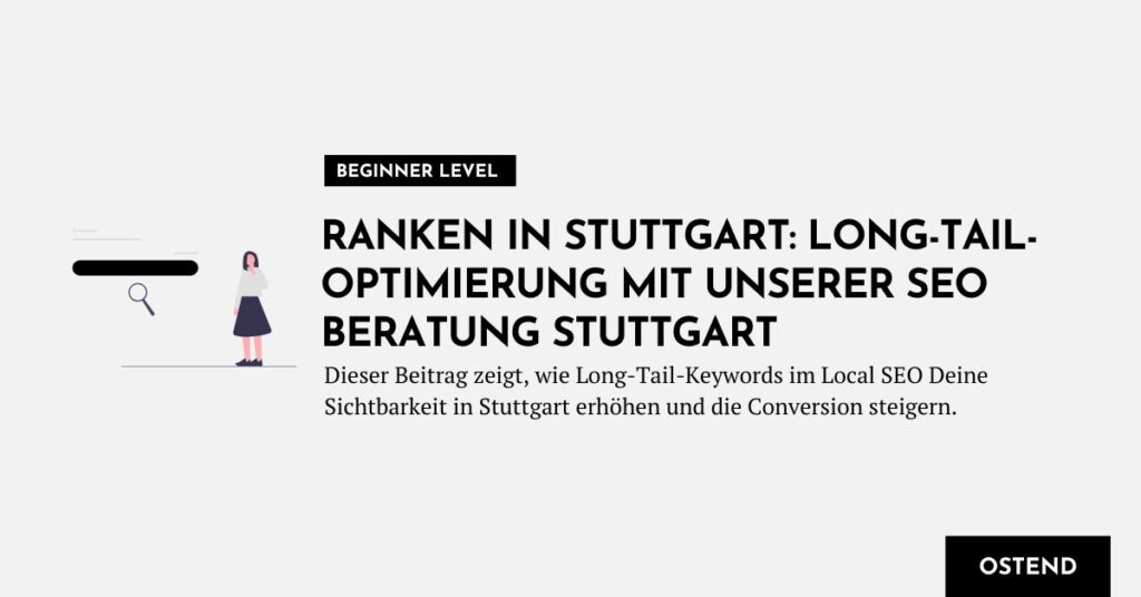Titelbild mit Titel von dem Beitrag zur SEO Beratung Stuttgart