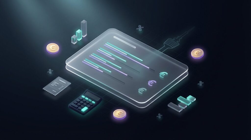 Werbeagentur Stuttgart Kosten 2026 – Glasmorphes 3D-Dashboard mit Euro-Symbolen und Preisvergleich