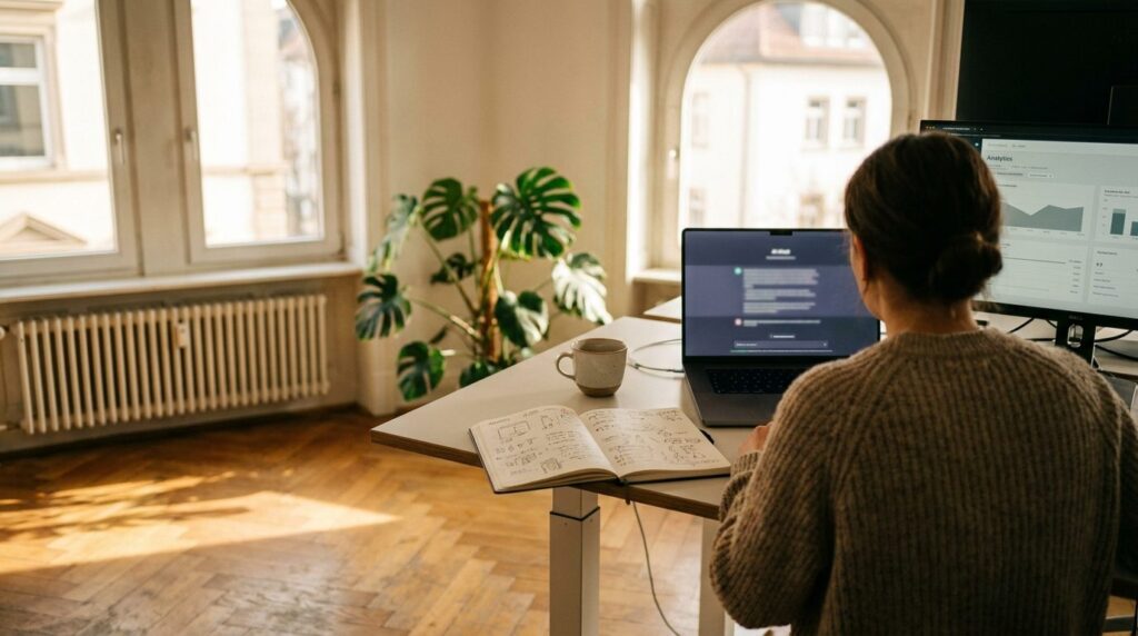 Claude für Unternehmen 2026 – Marketing-Agentur nutzt KI am Arbeitsplatz im Stuttgarter Altbau