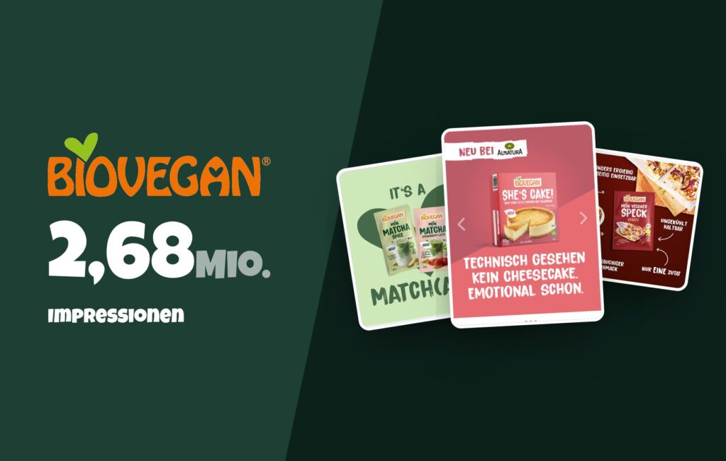 BioVegan Paid-Social-Case — 2,68 Mio. Impressionen, echte Meta-Ad-Creatives