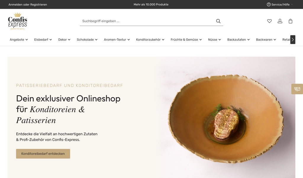 Confis-Express – B2B Onlineshop für Konditoreibedarf