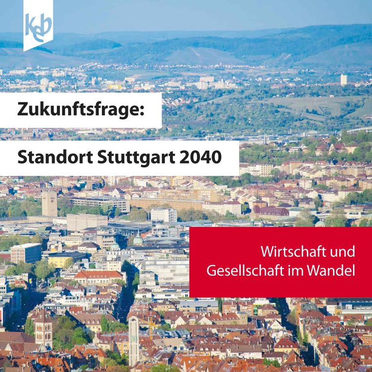 Echte KBW-Anzeige — „Zukunftsfrage: Standort Stuttgart 2040“ mit Stuttgart-Panorama