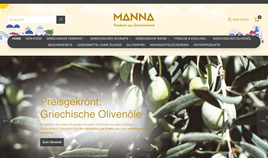 Manna Feinkost – Onlineshop für griechische Feinkost
