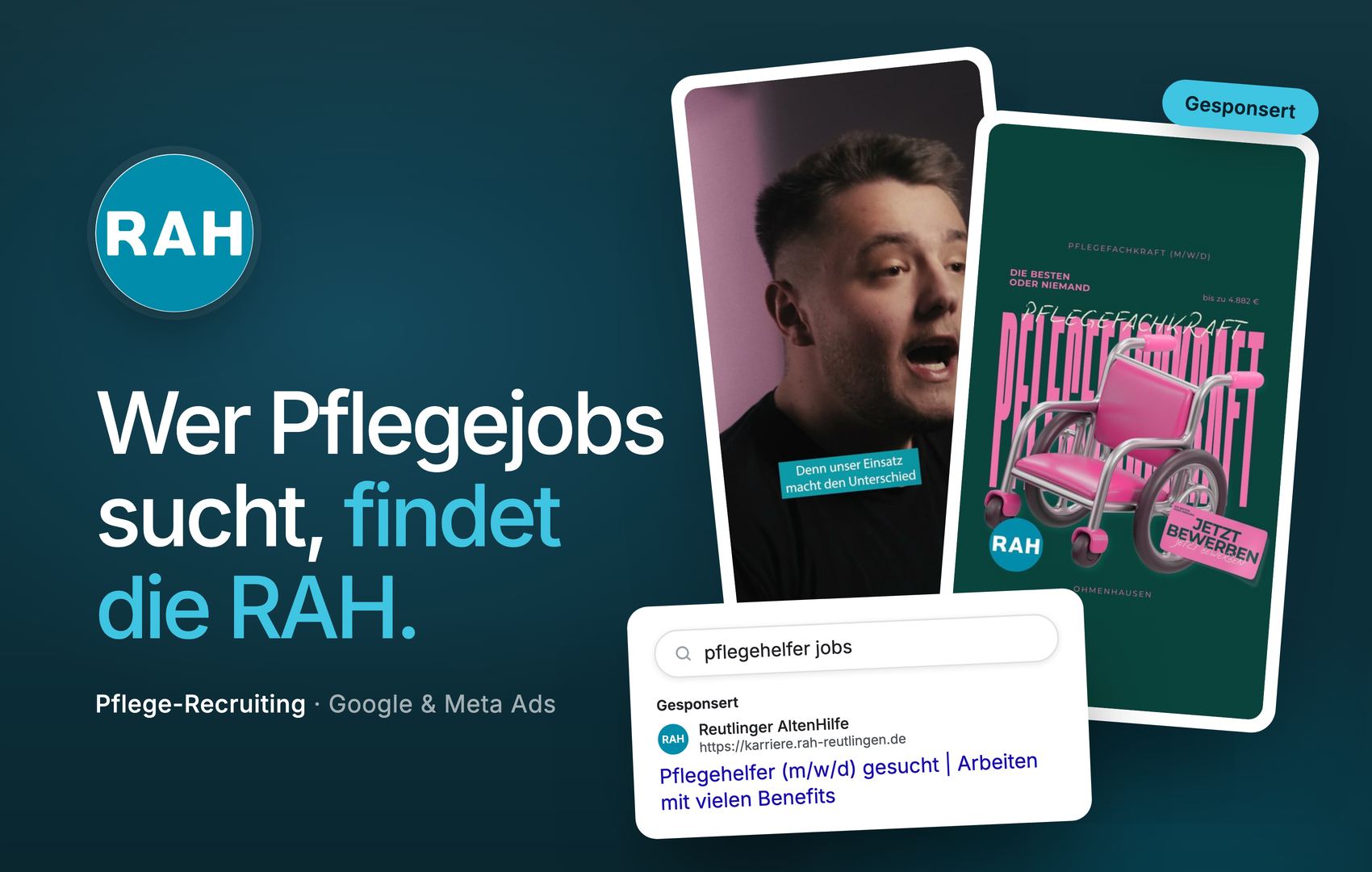 RAH Reutlinger AltenHilfe Case Study - Google Ads Recruiting Pflege