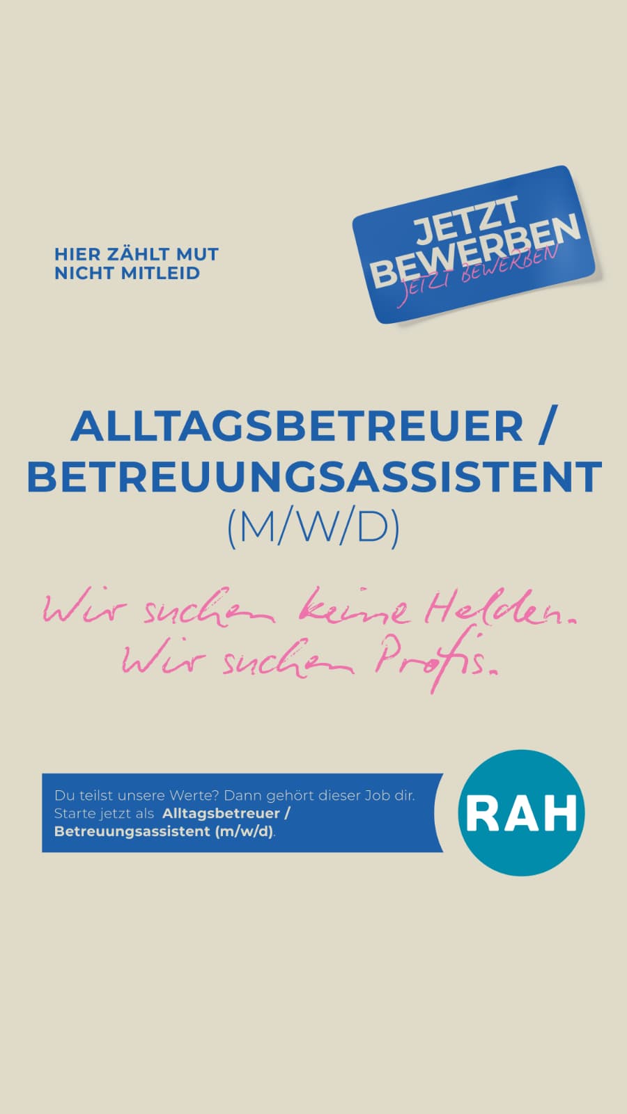 RAH Static Ad: Alltagsbetreuer und Betreuungsassistent gesucht in Ohmenhausen