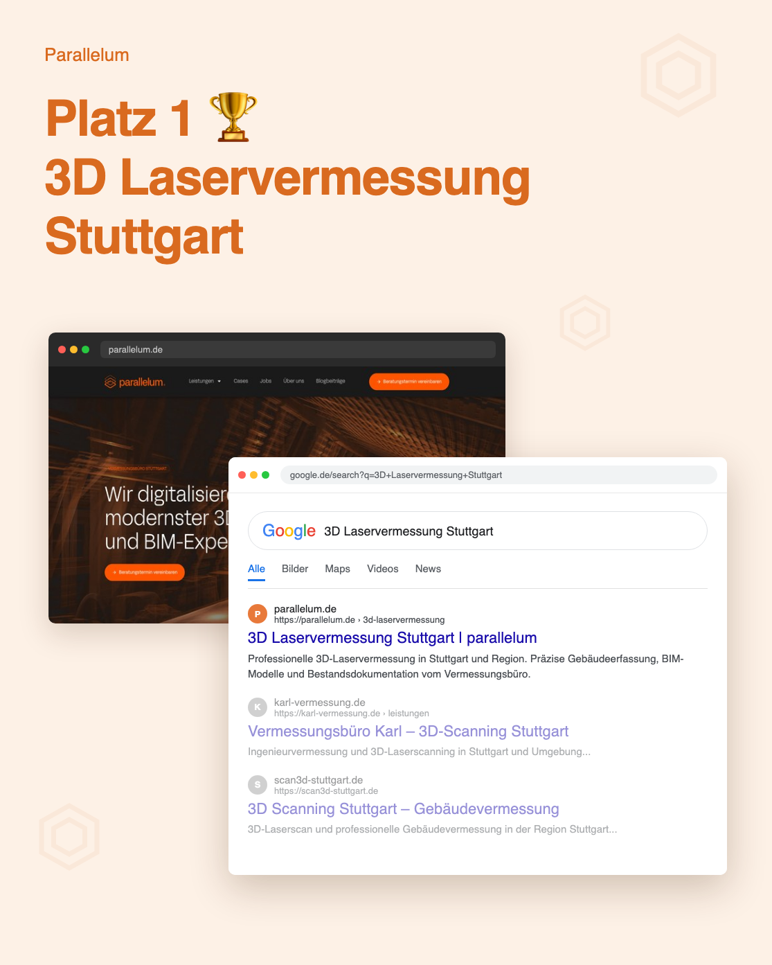 Parallelum - Platz 1 für 3D Laservermessung Stuttgart