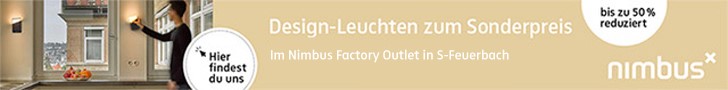 Outlet-Banner Leaderboard: Design-Leuchten zum Sonderpreis