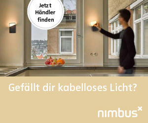 Display-Banner: Kabellose Leuchten von Nimbus, Das Licht folgt dir